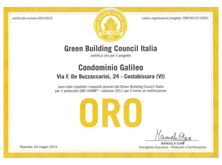 Primo edificio certificato gbc