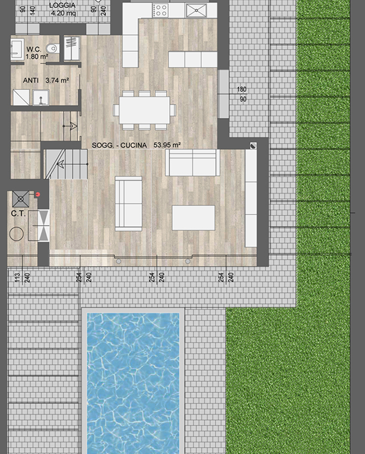 Villa Offsite con piscina